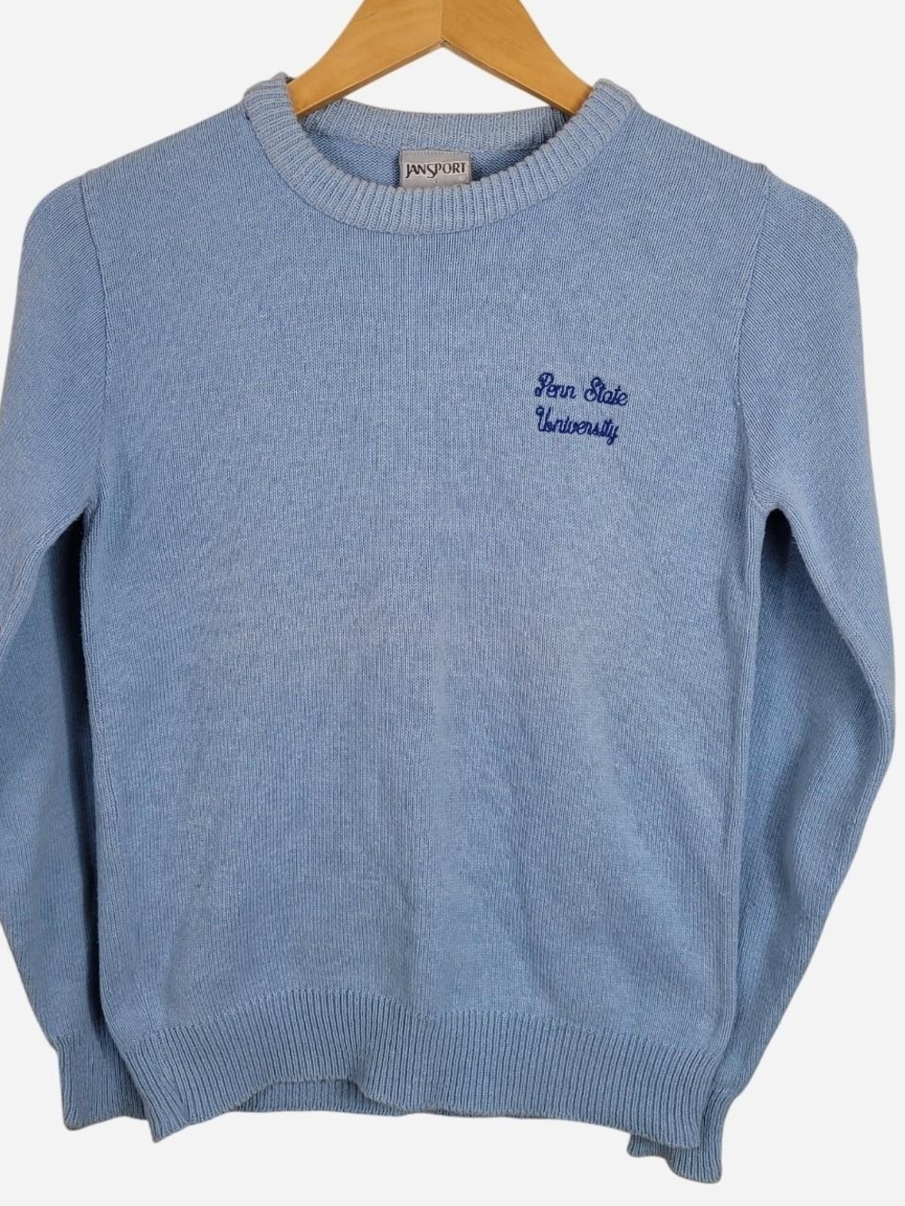 Vintage Jansport Light Blue Penn State University Embroidered Knit Sweater